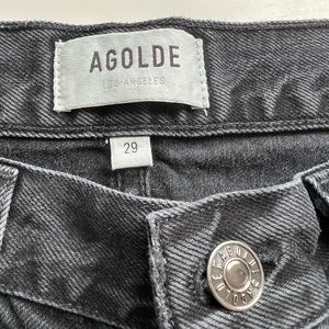 AGOLDE Lana Mid Rise Vintage Straight distressed jeans size 29